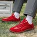 2025 Spring Autumn Large Size Men's And Women's Lightweight Leather Sneakers, Casual Running Shoes, Toe, Wide Fit,_vogvips.com