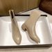 Autumn Winter New Pointed Toe Small V-Mouth Mid-Chunky Heel Versatile Western Denim Short For Women Slimming Elastic_vogvips.com