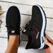 Women's Mesh Knit Running Shoes Lightweight Non-Slip Lace-Up Sneakers Breathable Casual Footwear For Daily Walking &_vogvips.com