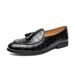 Men's Shoes With Tassel Emed Small Size 46, British Style Pointed Lazy Casual One Foot Leather Shoes, Trendy_vogvips.com