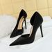Women's Elegant Pointed Toe Stiletto Heel Dress Pumps With Side Cut-Out Design - Breathable & Stylish For Parties & Evening Events High Heels_vogvips.com