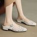 Cameido Simple And Everyday Mesh Square Toe Casual Shoes For Women_vogvips.com