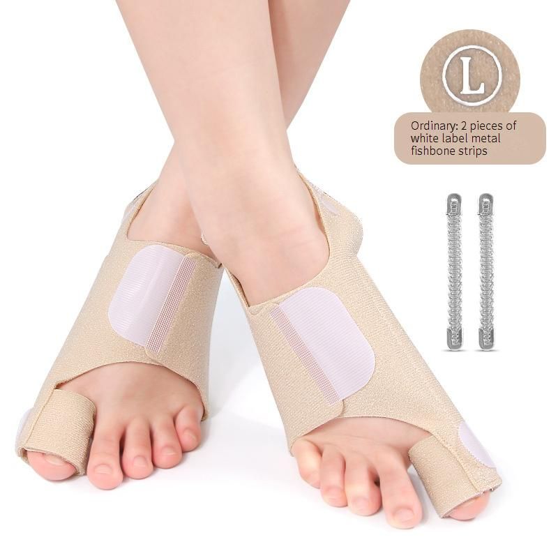 Bunion Corrector For Day & Night Wear – Adjustable Toe Alignment Sleeve With Metal Support (Soft OK Fabric, Fits With Shoes)_vogvips.com