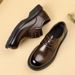 Men's Oxfords New British Black Business Formal Wear Derby Shoes Lace-up Leather British Brown Banquet Dress Wedding Leather Shoes_vogvips.com