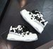 Unisex Creamy White Star Patterned Loaf Shoes Trendy Couple Sneakers Versatile New Style For Men And Women_vogvips.com