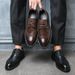Euro Step Brogue Korean Version British Style Trendy Casual Business Formal Leather Men's Suit Wedding Shoes 830-A_vogvips.com