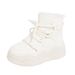 Women's Shoes Winter Plus Velvet White Shoes New Version Ins Female Students Thick Bottom Heightened Sports Shoes Casual M118_vogvips.com