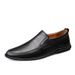 European Warm Series Autumn Winter Business Casual Men Lazy Four Seasons Single Flat Driving Loafers Cowhide Men's Leather Shoes_vogvips.com