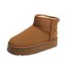 Winter Snow For Women 2024 New Thick-Soled Non-Slip Short Boots With Fleece Lining, Thickened, Warm, Cold-Resistant,_vogvips.com