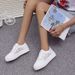 Women's Shoes Casual Single Shoes For Women Autumn New Large Size Round Toe Lace Up Lace Casual Flat White Shoes_vogvips.com