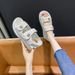 Platform Sandals Handmade Women Lattice Hook Loop Plaid Cloth Round Toe Summer Casual Ladies Outdoor Shoes_vogvips.com