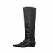 Newan And American Style Square-Toed Fashionable Black Slimming High-Tube Riding For Women, Vintage Chunky Heel_vogvips.com