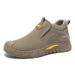 2025 Spring New Style One-Step Soft-Sole Men's Sports Dad Shoes, Durable And Easy To Clean For Work Site Safety Boots For Men._vogvips.com