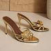 2025 Winter New Metal Flower French European And American Fashion Sexy Sandals Direct From Manufacturer For Cross-Border_vogvips.com