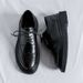 Euro Step Brogue Black Fashion Casual Leather Business Formal Men's Four Seasons 2025 New Trendy Shoes_vogvips.com