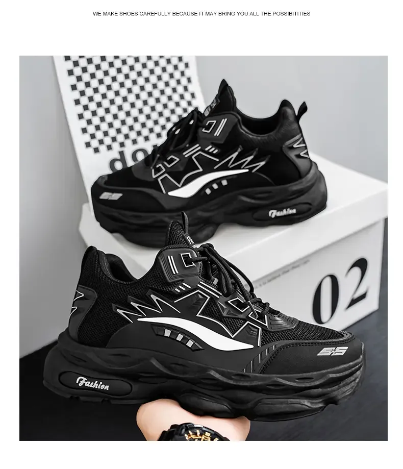 Non-slip Outdoor Sports Men's Shoes Casual Shoes Platform Heightening Dad Shoes Trendy Shoes_vogvips.com
