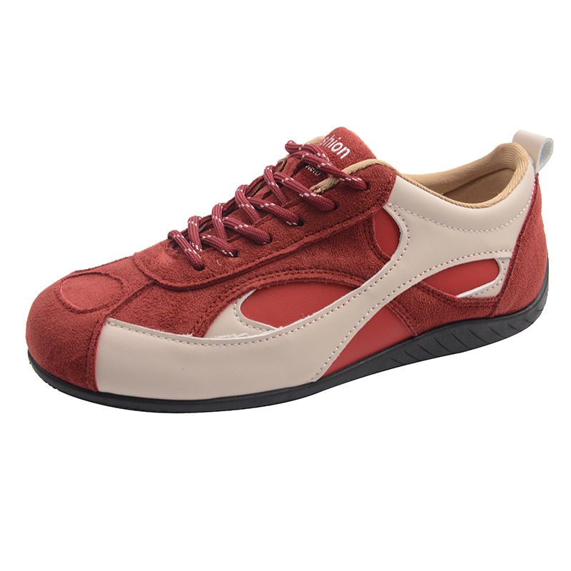 Retro Color-blocking Flat Training Shoes For Women, Comfortable, Light, Casual And Sporty Forrest Gump Shoes_vogvips.com