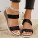 New Plus Size Women's Sandals, Fashionable And Casual Wedge Heel Thick Soled Sandals_vogvips.com