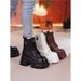 Genuine Leather Mesh Hollow Martin Boots For Women 9CM Spring Summer New Breathable Petite Thick Sole Versatile Sandals_vogvips.com