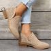 Plus All-Season Solid Color Back Hollow European Size British Style Pointed Toe Chunky Heel Fashion Low-Cut Women's_vogvips.com