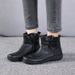 2025 Autumn/Winter New Style Women's Boots - Flat Mary Jane Boots With British Style Short Boot With Wide Platform And Large Size Women's Shoes_vogvips.com