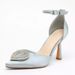 Pointy Bun Fine Diamond Heart Buckle Dinner Heels High Heeled Sandals_vogvips.com