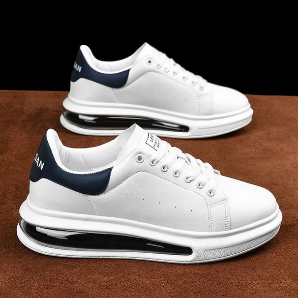 Mens Black Casual Shoes With Gold Heel Logo Outdoor Sport Tennis Unisex Mesh Shoes Air Cushion Sole Daily Outfit_vogvips.com