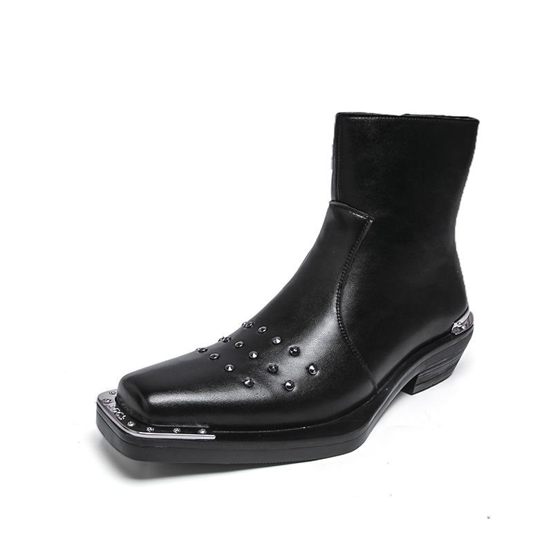 New Fashion Chelsea Boots Men's Brown Retro High-top Men's Boots European And American Fashion Boots British Gentleman Leather Boots_vogvips.com