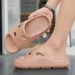 Mechanical Armor Style Hollowed-Out Thick-Tread Slippers - Summer Breathable Casual Flip-Flops - Outdoor Trendy Striped Slippers_vogvips.com