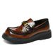 Big Toe Leather Shoes Men's Genuine Leather British Business Casual Platform Height Increasing Men's Shoes Glossy Square Toe Slip-on Formal Shoes_vogvips.com