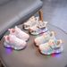 Children's Mesh Breathable Light-Up Sneakers 2026 Boys And Girls Soft Sole Non-Slip Running Toddler Walking Shoes_vogvips.com