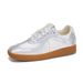 Genuine Leather Dexun Shoes 2025 Spring New Fashion Soft Bottom Square Toe White Shoes Ballet Style Casual Versatile Women's Shoes_vogvips.com