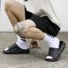 New Men's Thick Soled Slippers Summer Wear, Trendy And Anti Slip, With A Sense Of Stepping On Feces. EVA Beach Sandals_vogvips.com
