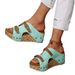 plus-size Thick-soled Wedge For Women, Spring/summer New Style, Buckle Strap Open-toe Platform Beach_vogvips.com