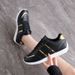 Women's plus Size Casual Sports White Sneakers Breathable Flat Running Shoes Trendy Comfortable Size 36-45_vogvips.com