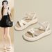 Women's Summer Thick-soled Sandals, Casual And Versatile Strappy Slide Sandals With Soft Bottoms, Two-Purpose Beach Shoes_vogvips.com