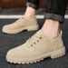 European Warm Series Men's Summer Korean Style Martin Youth Work Boots Non-Slip Chef Versatile Black Leather Shoes For Men_vogvips.com