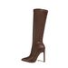 Women's Shoes Pointed Toe Side Zipper Stiletto High Heel Mid Calf Boots, High Elasticity, Plus Size Women's Leather Boots_vogvips.com