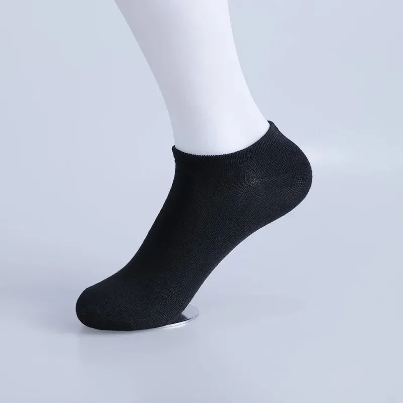 10 Pairs Women Breathable Sports Solid Color Boat Socks Comfortable Cotton Ankle Socks_vogvips.com