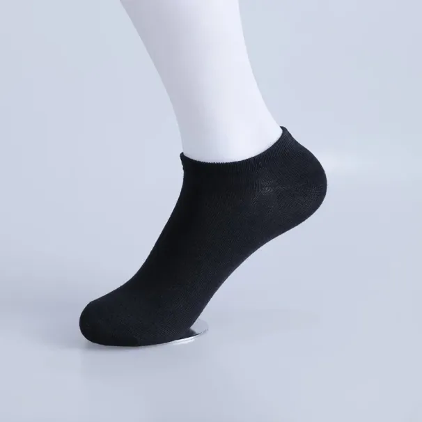 10 Pairs Women Breathable Sports Solid Color Boat Socks Comfortable Cotton Ankle Socks_vogvips.com