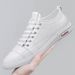 Little White Shoes Men's Outdoor Sports And Leisure Shoes Men's Elastic Band Board Shoes Irst Layer Cowhide Sot Leather Thin_vogvips.com