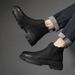 Chelsea Martin Boots Men's Casual High-top Leather Shoes Ins Low-top Medium Boots Trendy Leather Short Boots_vogvips.com