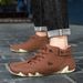 European Warm Series Top Layer Cowhide High-top Martin Cotton Shoes Octopus Autumn Winter Fleece-lined Unisex Outdoor Ankle Boots_vogvips.com
