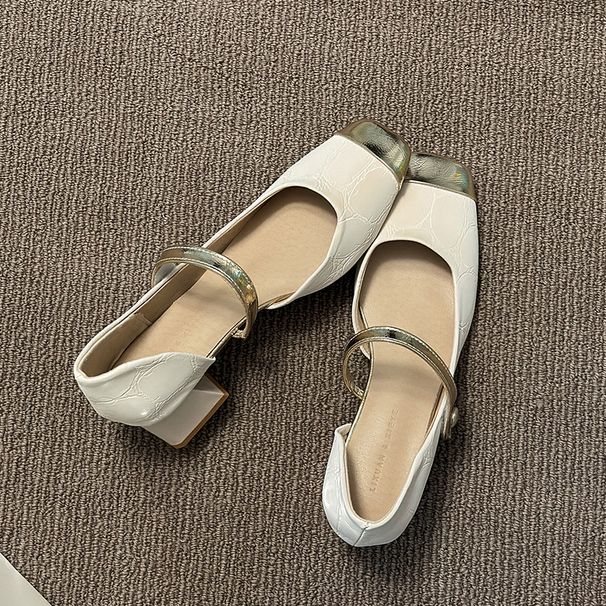 Square Head Versatile Height Increase Super Fire Sandals Women's Summer Wear Light Mouth Thick Heel Retro High Heels_vogvips.com
