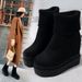 222-16 Autumn Winter Fashion Thick-Soled Martin 14CM Wedge Women's Height-Increasing Short Knitted Mouth Platform Boots_vogvips.com