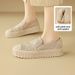 Cameido Breathable Lace Mesh Slip-on Shoes For Women. Thick-soled Fisherman Shoes For Spring 2025, Casual Shoes._vogvips.com