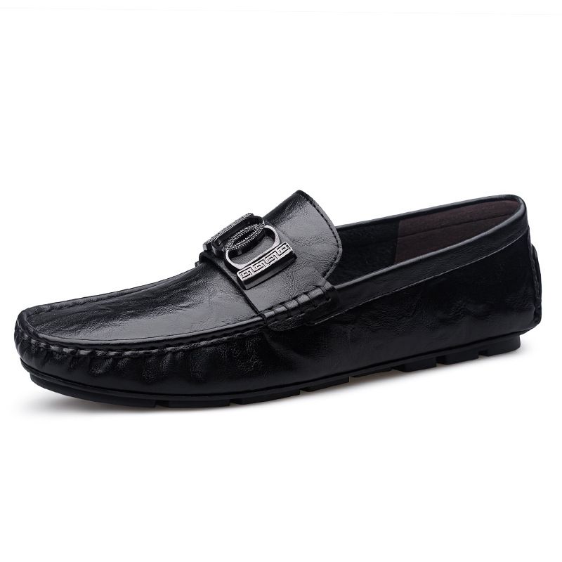 Leather Work Beanie Shoes Men's Casual Overshoes Large Size Leather Shoes Men's Shoes_vogvips.com