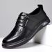 2024 Spring New Genuine Leather Soft Sole Breathable Versatile Men's Black Formal Business Casual Shoes_vogvips.com