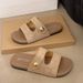 Women's Summer Outdoor Slippers New Model, Thick-soled Retro Casual Versatile Slide S, Popular Online Beach_vogvips.com