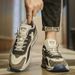 Men's Retro Casual Running Shoes - Lightweight Breathable Sneakers For Walking, Jogging & Daily Wear (Q2208 Beige/Grey)_vogvips.com